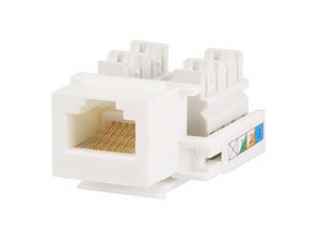 Stecmax CAT.3 RJ12 6P6C KEYSTONE JACK, 110 TYPE, TOOLLESS, WHITE