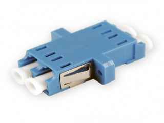Stecmax LC-LC SINGLE MODE QUAD PLASTIC FIBER OPTIC ADAPTER – BLUE