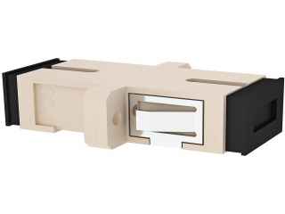 SC TO SC MULTIMODE SIMPLEX FIBER OPTIC KEYSTONE COUPLER – BLACK